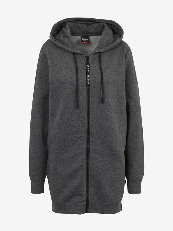 Sam 73 Šedá dámska žíhaná mikina so zipsom SAM 73 Drusilia