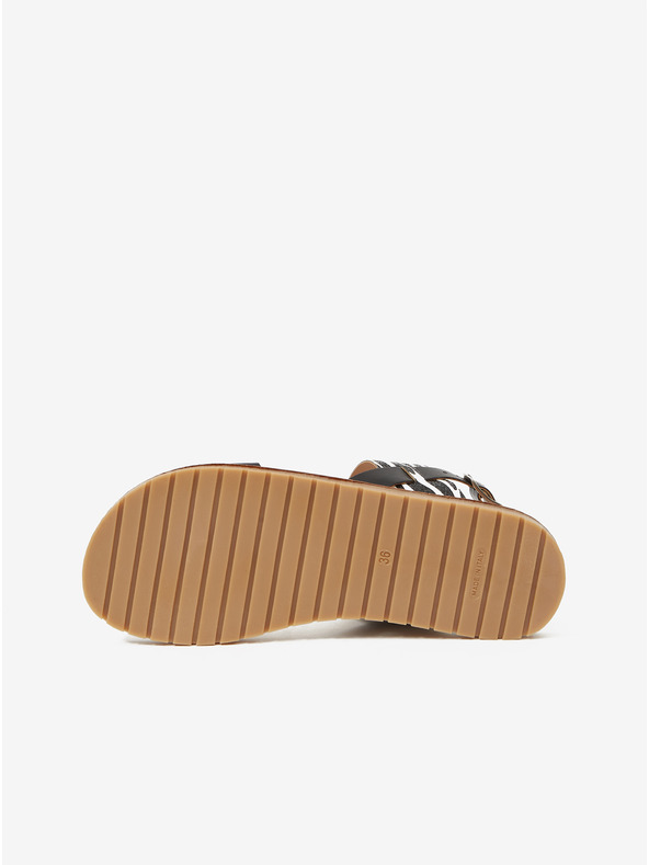 Replay Čierne dievčenské vzorované sandále Replay