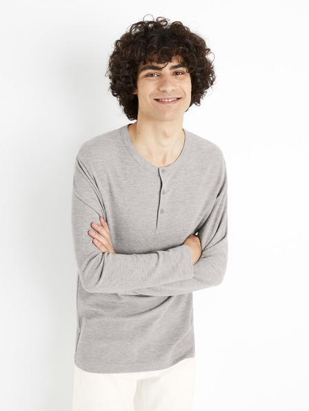 Celio Celio Ceplay sivá košeľa s dlhým rukávom