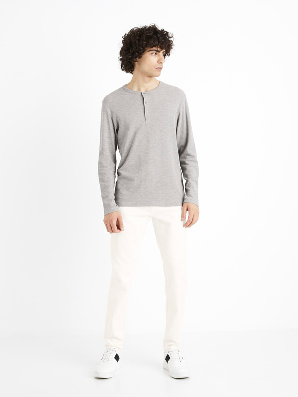 Celio Celio Ceplay sivá košeľa s dlhým rukávom