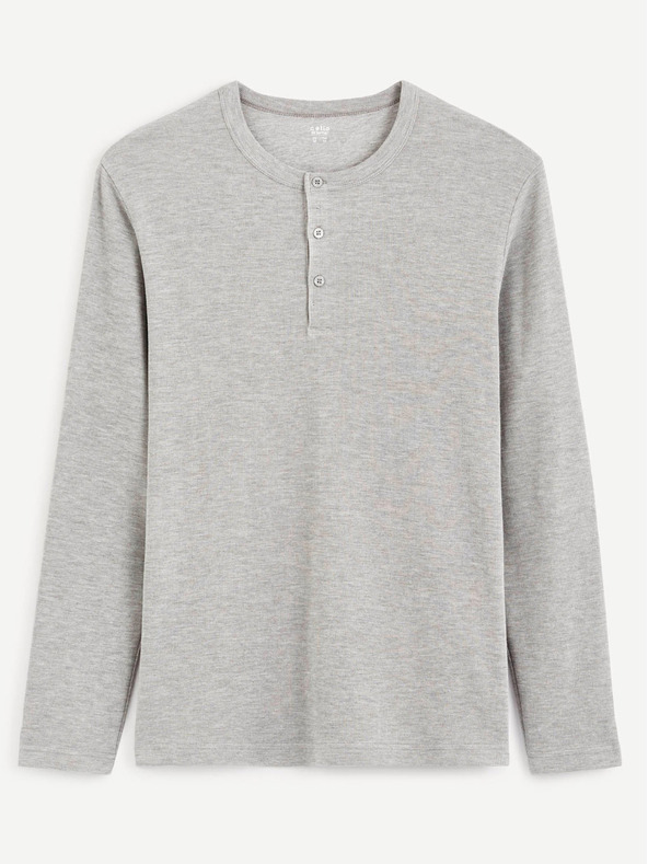 Celio Celio Ceplay sivá košeľa s dlhým rukávom