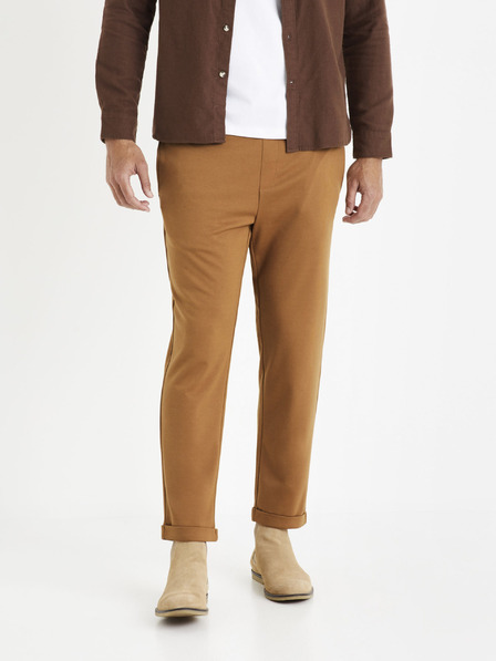 Celio Hnedé pánske tepláky Celio Coventi