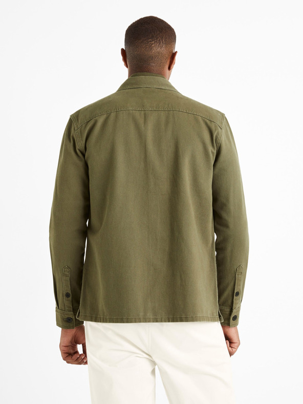 Celio Khaki pánske vrchné tričko Celio Camone