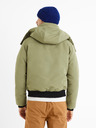 Celio Pánska khaki bunda s kapucňou Celio Cuchunky