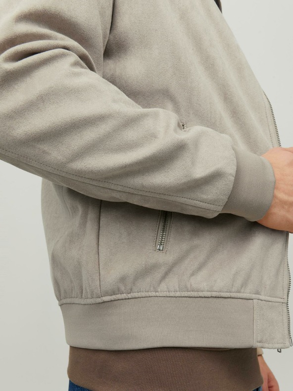 Jack & Jones Jack & Jones Rocky pánska béžová semišová bombera