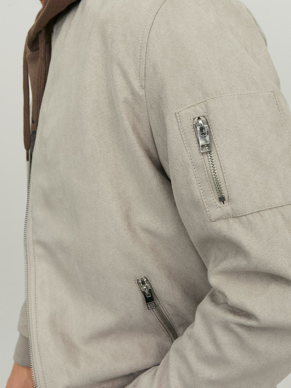 Jack & Jones Jack & Jones Rocky pánska béžová semišová bombera