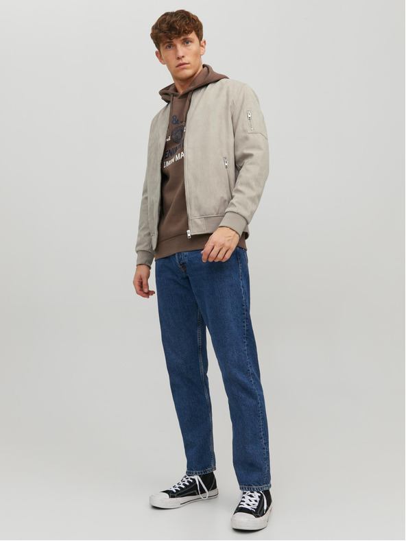 Jack & Jones Jack & Jones Rocky pánska béžová semišová bombera