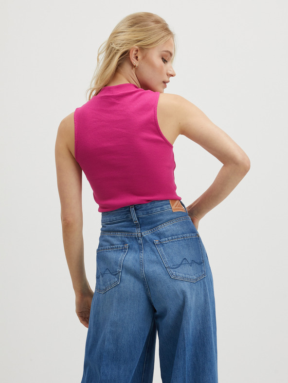 ONLY Tmavoružový dámsky základný top ONLY Nessa