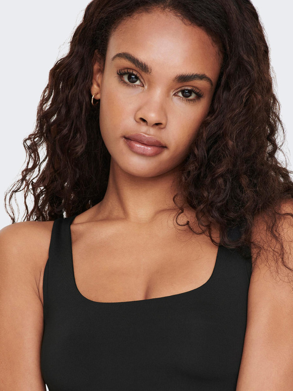 ONLY Čierne dámske základné obojstranné tielko ONLY Ea