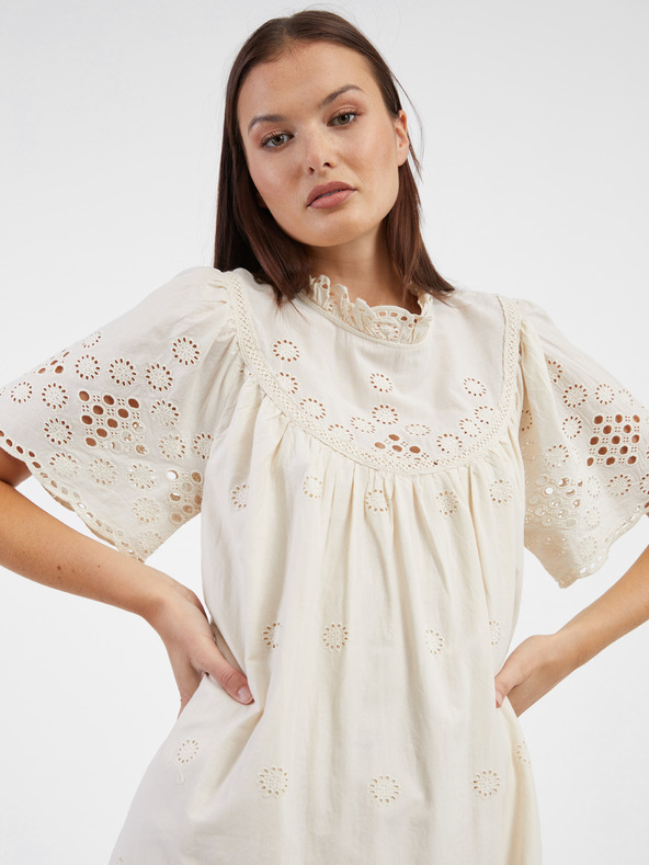 Vila Béžové dámske šaty VILA Tula