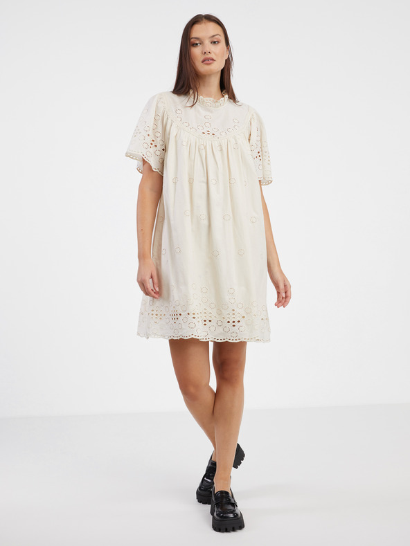 Vila Béžové dámske šaty VILA Tula