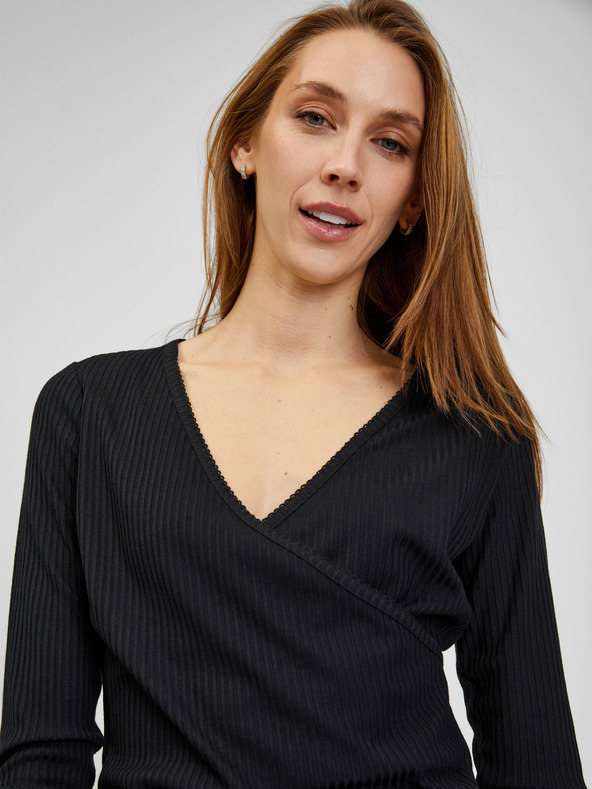 Orsay Čierne dámske polo tričko ORSAY