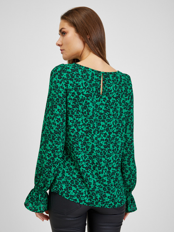 Orsay Čierno-zelená dámska kvetovaná blúzka ORSAY