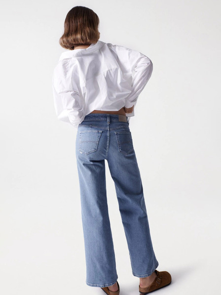 Salsa Jeans Modré dámske džínsy so širokými nohavicami Salsa Jeans
