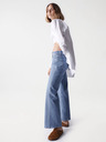 Salsa Jeans Modré dámske džínsy so širokými nohavicami Salsa Jeans