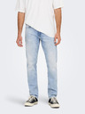 ONLY & SONS Svetlomodré pánske džínsy rovného strihu ONLY & SONS Weft
