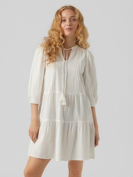 Vero Moda Biele dámske šaty VERO MODA Pretty