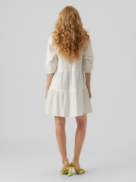 Vero Moda Biele dámske šaty VERO MODA Pretty