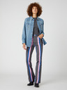 Wrangler Dámske ružovo-šedé džínsy Wrangler Heritage s prúžkom rozšíreného strihu