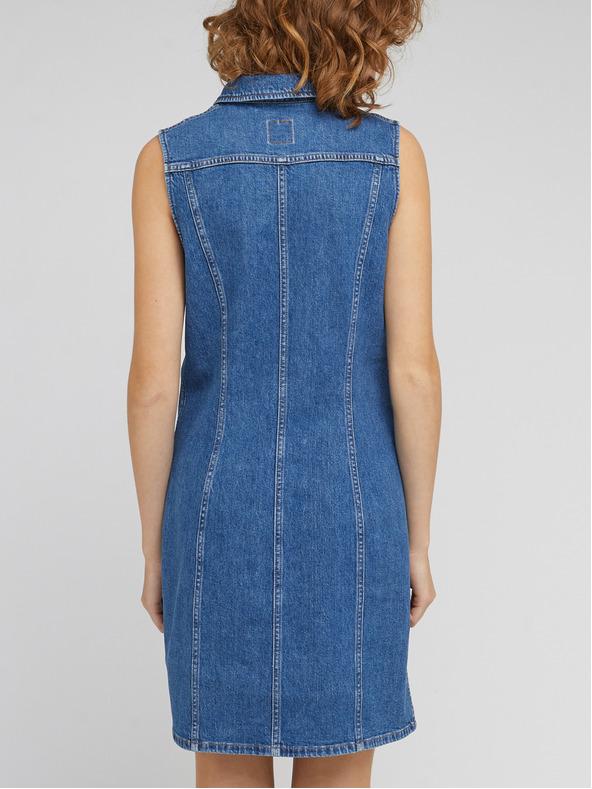 Lee Modré dámske džínsové šaty Lee
