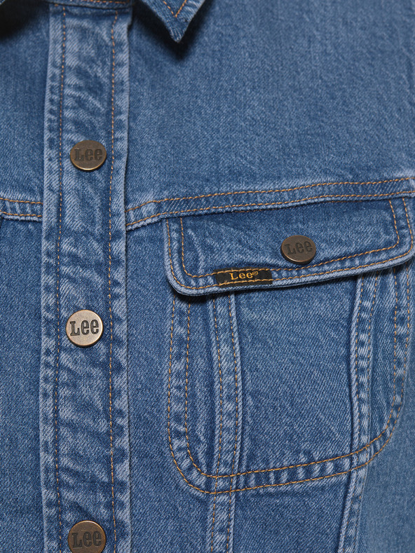 Lee Modré dámske džínsové šaty Lee