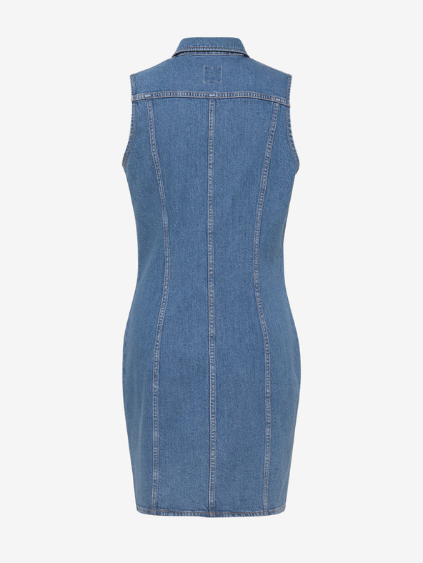 Lee Modré dámske džínsové šaty Lee