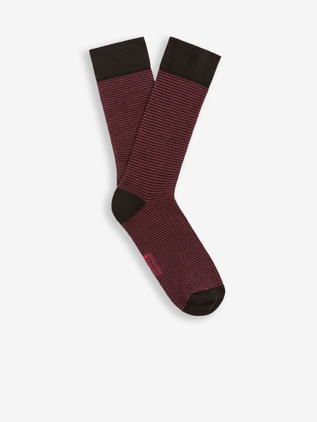 Celio Vínové pánske vzorované vysoké ponožky Celio Vicaire