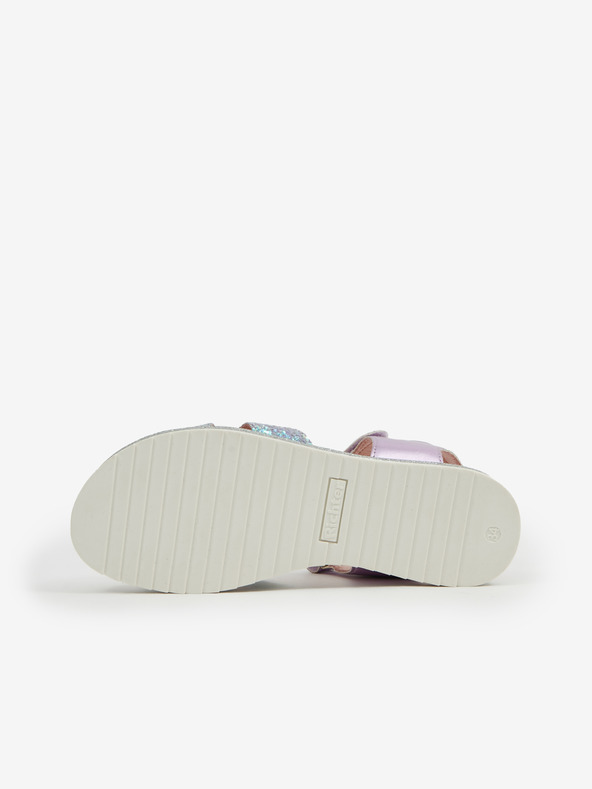 Richter Zeleno-fialové dievčenské metalické sandále Richter