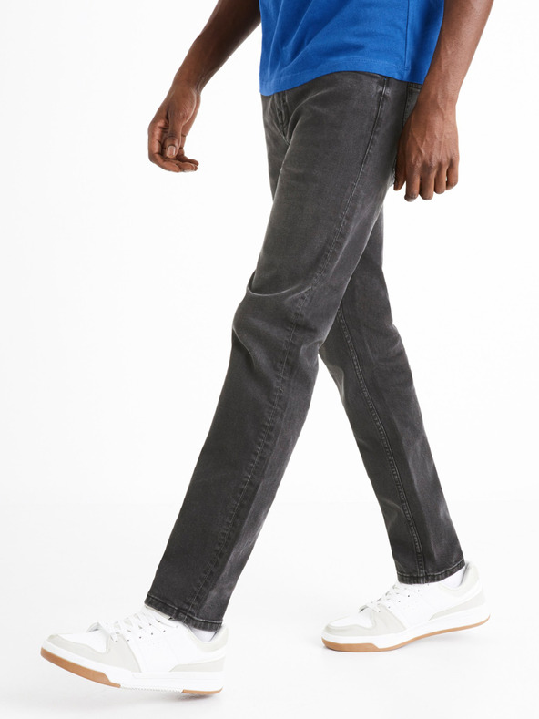 Celio Tmavosivé pánske džínsy slim fit strihu Celio C25 Dolls