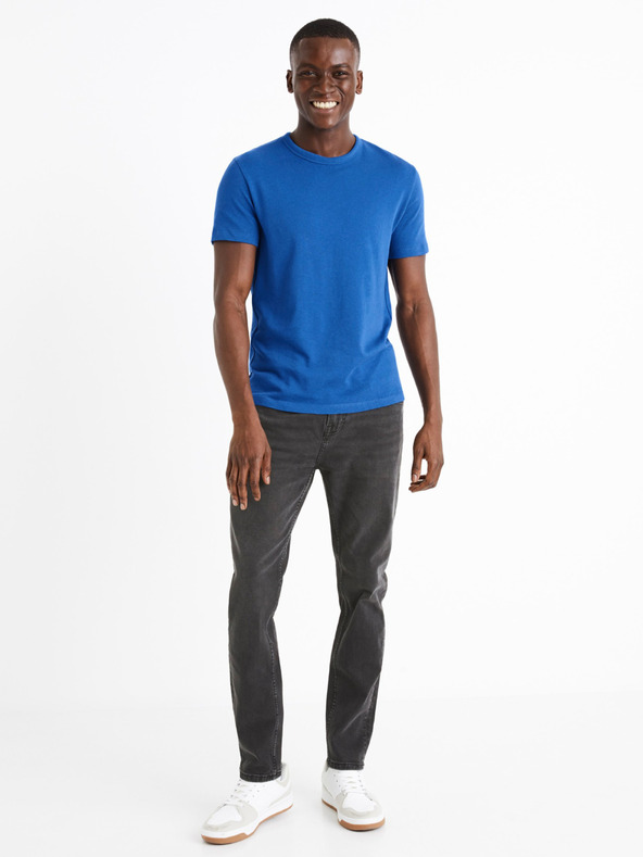 Celio Tmavosivé pánske džínsy slim fit strihu Celio C25 Dolls