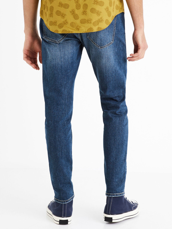 Celio Modré pánske slim fit džínsy Celio C25 Doclean