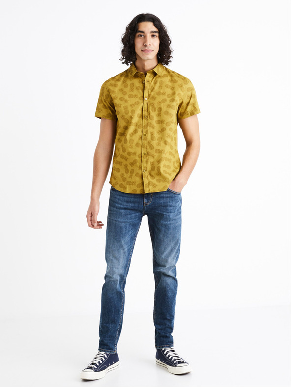 Celio Modré pánske slim fit džínsy Celio C25 Doclean