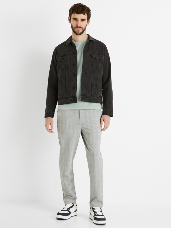 Celio Čierna pánska džínsová bunda Celio Dudens