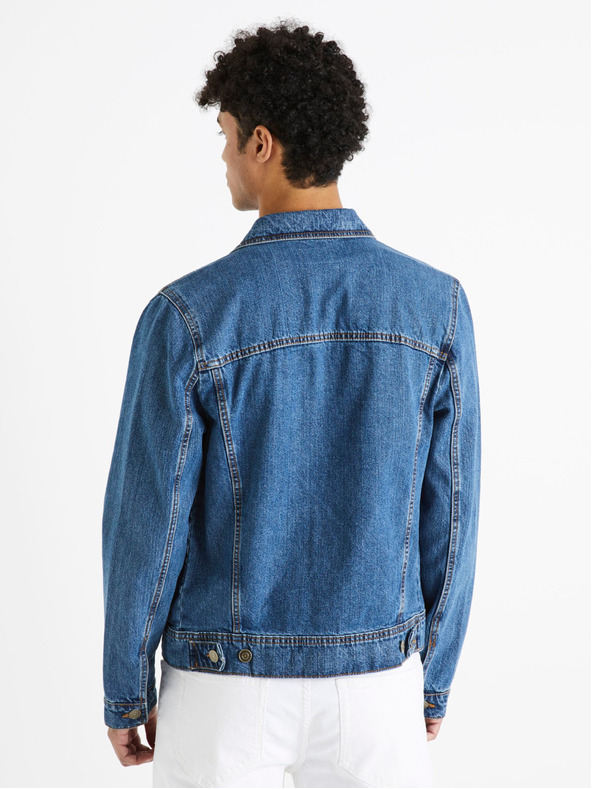 Celio Modrá pánska džínsová bunda Celio Dudens