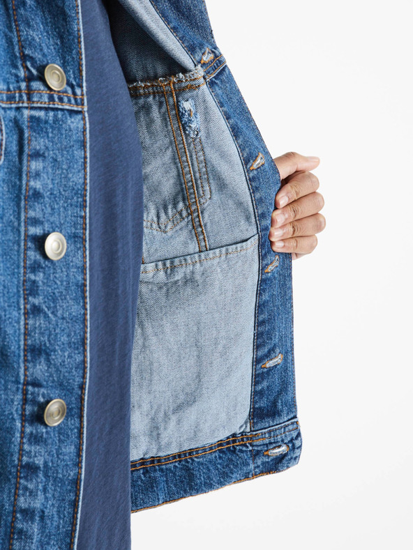 Celio Modrá pánska džínsová bunda Celio Dudens