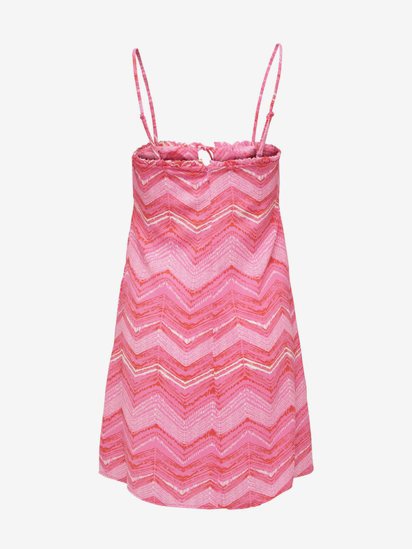 ONLY Ružové dámske vzorované šaty ONLY Nova