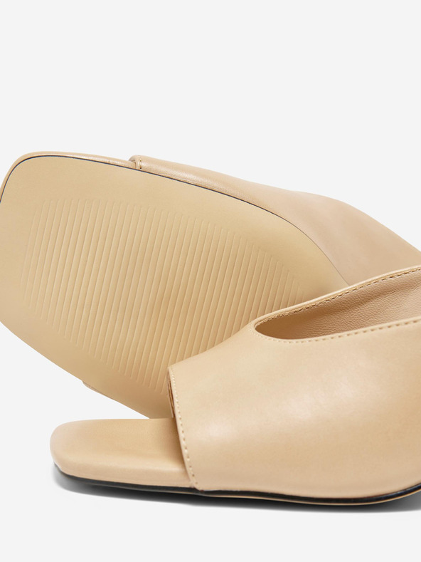 ONLY Svetlohnedé dámske papuče na podpätku ONLY Aiko