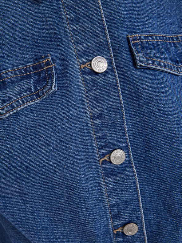 Pieces Modrá dámska džínsová bunda Pieces Tessie