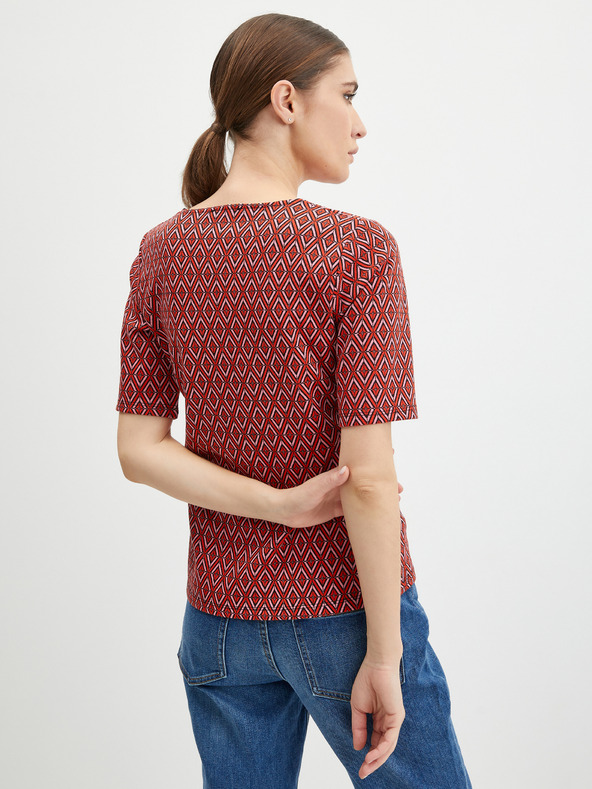 Orsay Červené dámske vzorované tričko ORSAY