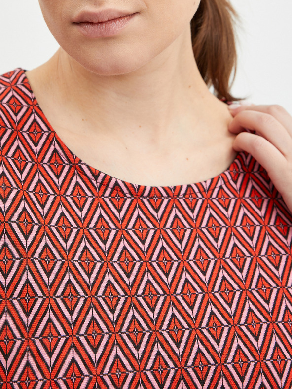 Orsay Červené dámske vzorované tričko ORSAY