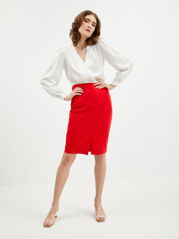 Orsay Červená dámska plášťová sukňa ORSAY