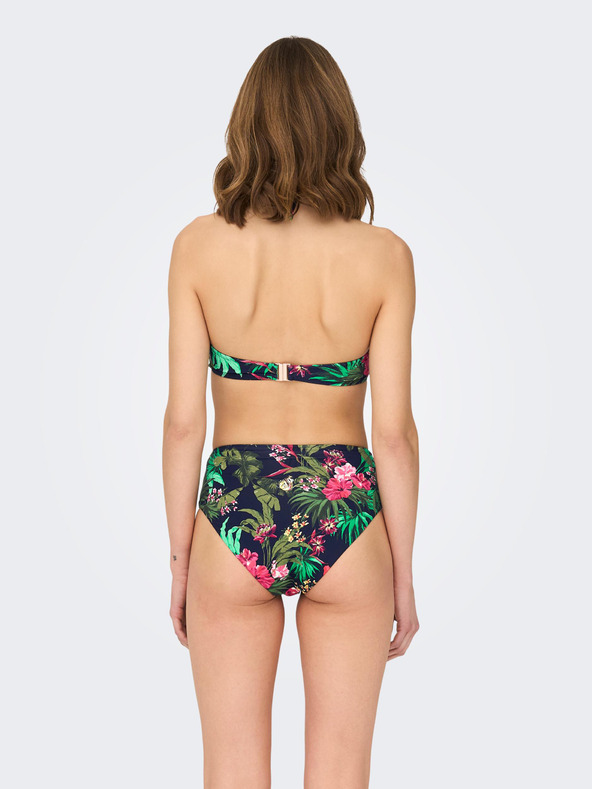 ONLY Zelené dámske nohavičky s kvetmi ONLY Juliette