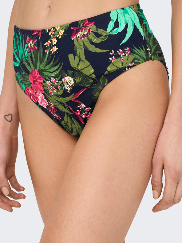 ONLY Zelené dámske nohavičky s kvetmi ONLY Juliette