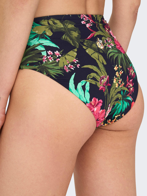 ONLY Zelené dámske nohavičky s kvetmi ONLY Juliette