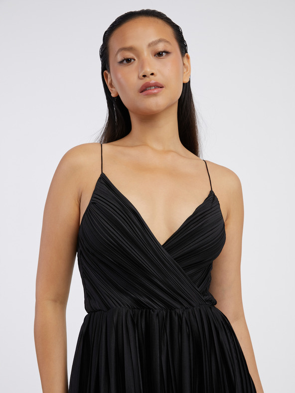 ONLY Čierne dámske plisované maxi šaty ONLY Elema