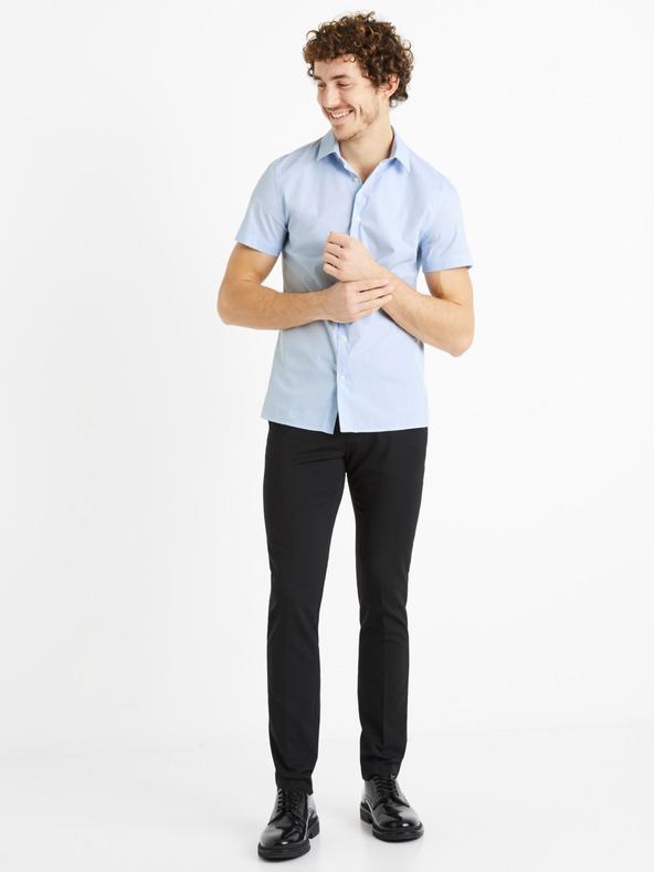 Celio Svetlomodrá pánska košeľa Celio Masantal2c