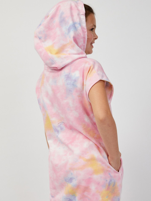 Sam 73 Modro-ružová dievčenská predĺžená mikina bez rukávov SAM73 Pyr