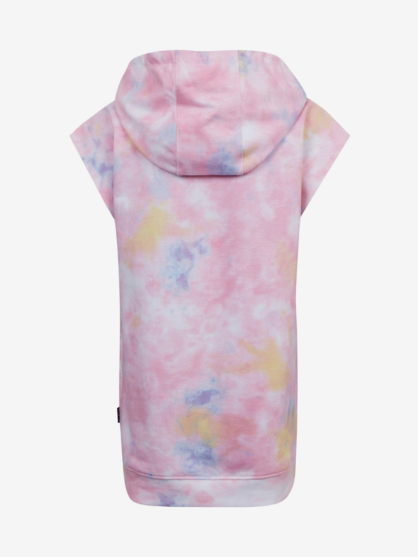 Sam 73 Modro-ružová dievčenská predĺžená mikina bez rukávov SAM73 Pyr