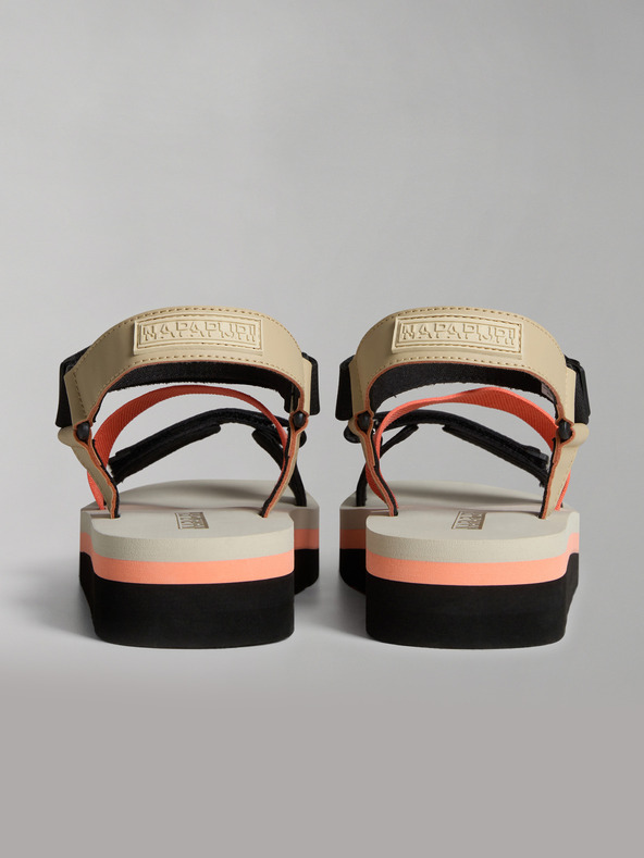 Napapijri Čierno-oranžové dámske sandále NAPAPIJRI