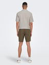ONLY & SONS Hnedé pánske plátenné šortky ONLY & SONS Linus